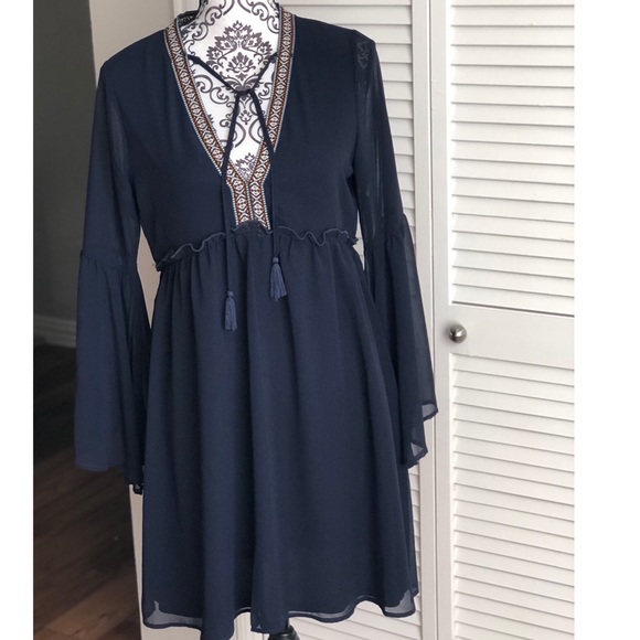 Sequin Hearts Dresses & Skirts - Sequins Hearts Medium Navy Blue Dress NWT